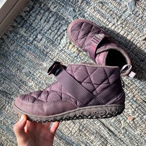 Chaco Purple Slippers with Quilted Design